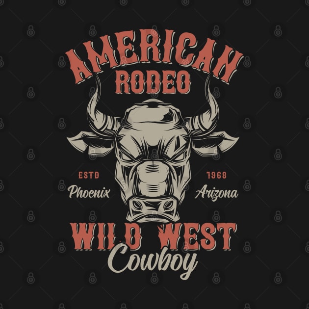 American Rodeo Wild West Cowboy by JabsCreative