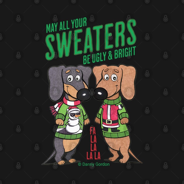 Cute Funny Ugly Christmas Sweaters by Danny Gordon Art