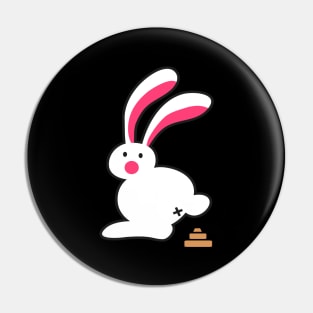 Bunny Poops Funny Bunny Poop Fun Rabbit Pin