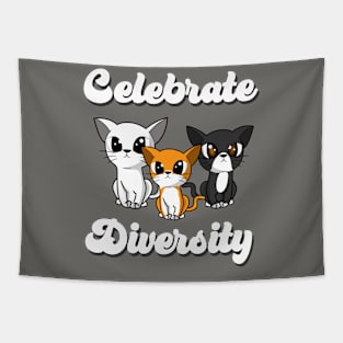 Celebrate Diversity (Pride, Cute Animal, Cats) Tapestry