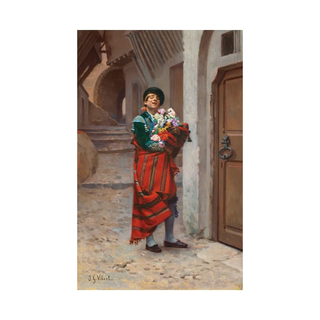 Spanish Bullfighter with Flowers by Jehan Georges Vibert by Classic Art Stall