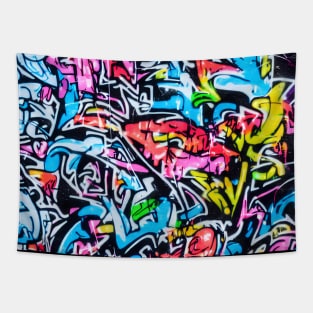 Graffiti  mural tags street art pattern Tapestry