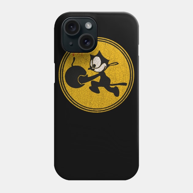 Cat Bomber ww2 Patch Phone Case by Midcenturydave