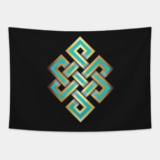 Endless knot in turquoise Tapestry