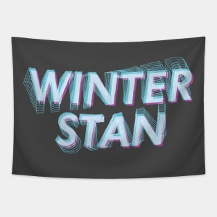 AESPA winter stan name futuristic text glitch MY | Morcaworks Tapestry