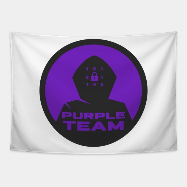 Cyber Security CTF Gamification Purple Team Logo Tapestry by FSEstyle