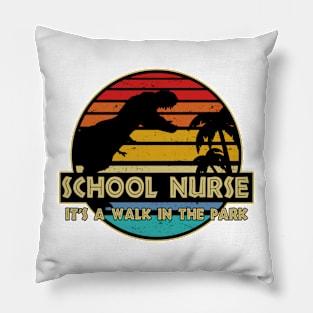 Jurassic School Nurse - All Colors Pillow