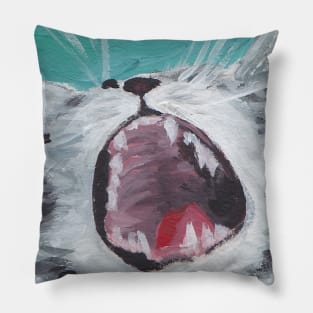 Yawning Cat Pillow
