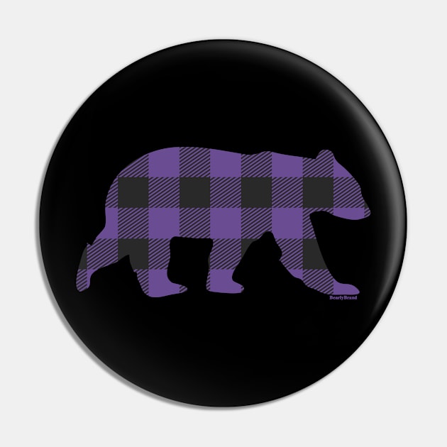 Purple Gay Bear Buffalo Plaid Check Bear | BearlyBrand Pin by The Bearly Brand