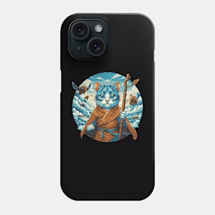 Feline Avatars: Majestic Cats in Last Airbender Attire Phone Case