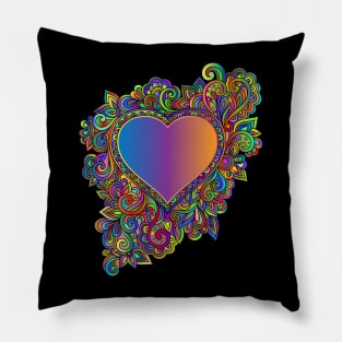 Heart Love Flourish Decorative Decoration Pillow