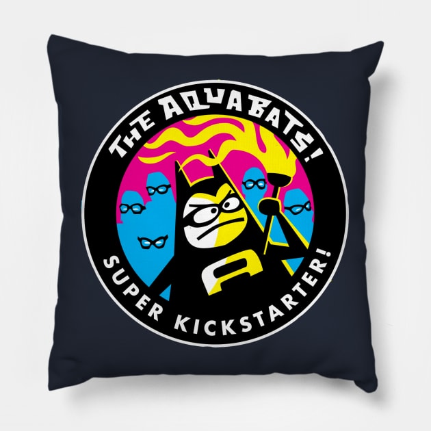 Aquabats Super Kickstarter Pillow by Tarat Taban