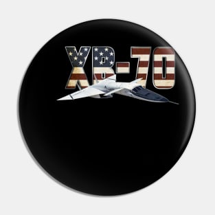 XB-70 Valkyrie American Bomber Aircraft Plane Airplane USA Flag Pin