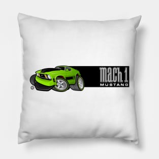 Mach 1 Green with Black Stripe Pillow