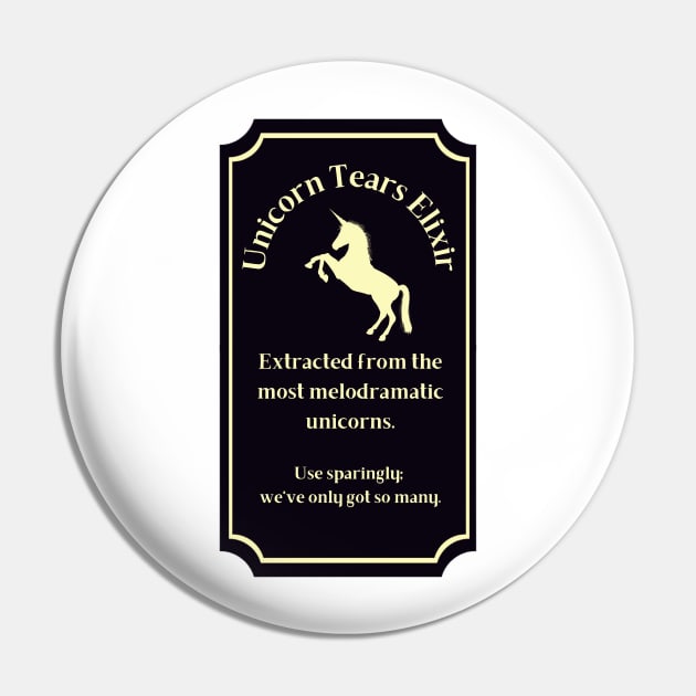 Potion Label: Unicorn Tears Elixir, Halloween Pin by Project Charlie