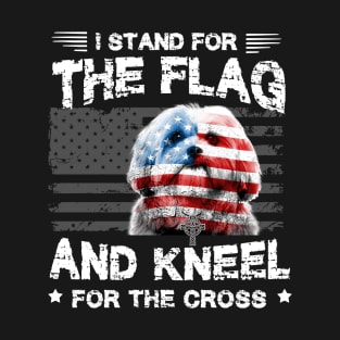 Shih Tzu Dog Stand For The Flag Kneel For Fallen T-Shirt