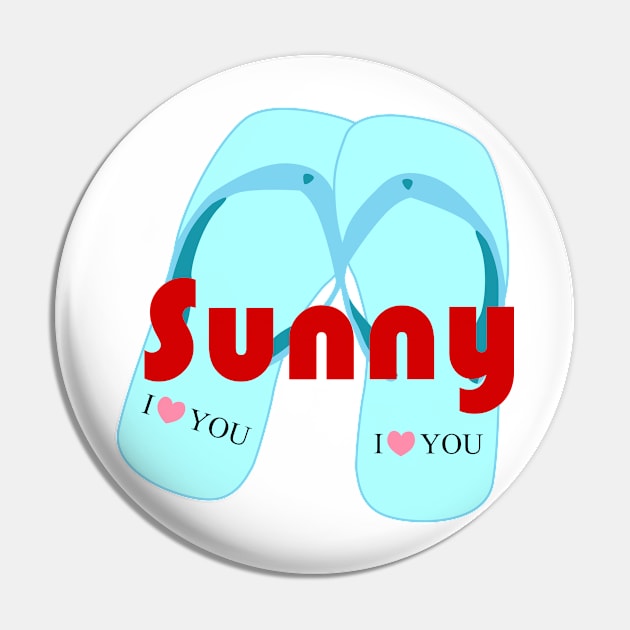 Sunny and flip flops Pin by ArtMomentum