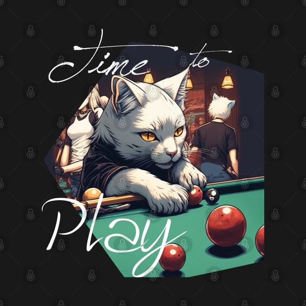 Cat Playing Pool by ArtRoute02