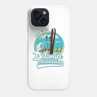 Dolomite Mountains Italy Ski logo Phone Case