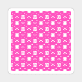 Snowflakes Pink Magnet