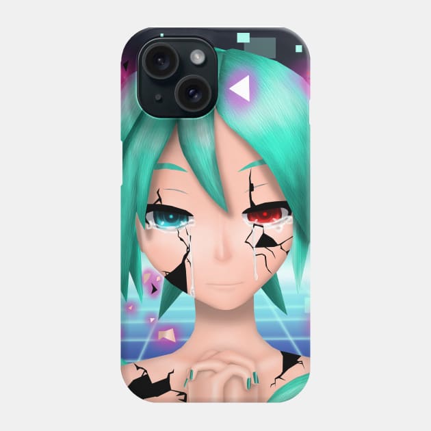 Depression and Loss of Self (Miku) Phone Case by gagimas