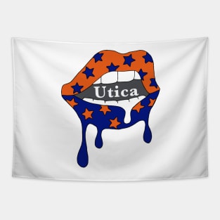 Utica dripping lips Tapestry