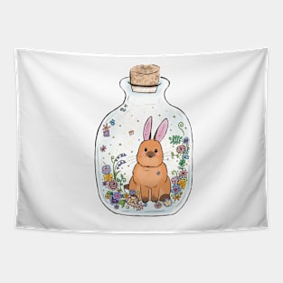 Bunny in a bottle Tapestry