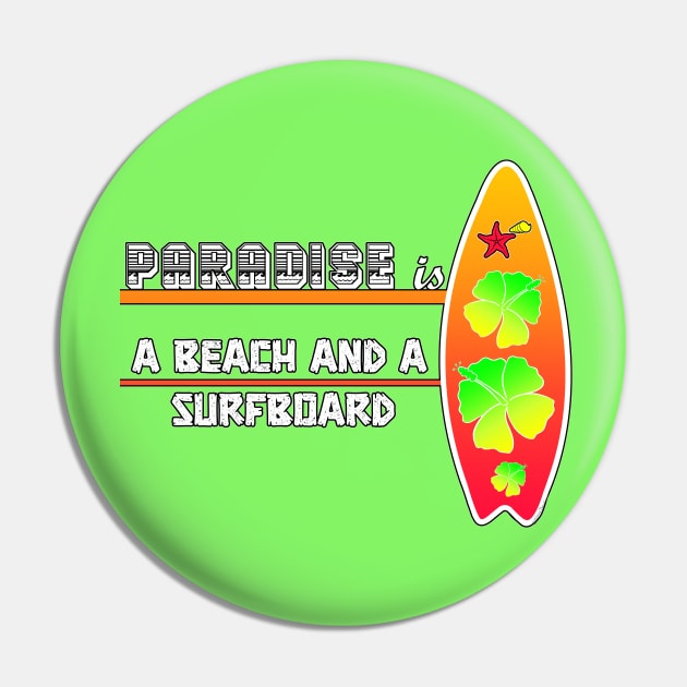 Paradise Orange Pin by DitzyDonutsDesigns