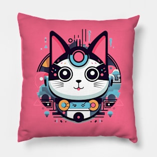 cute cat cartoon Pillow