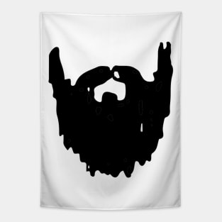 Black Beard Doodle Tapestry