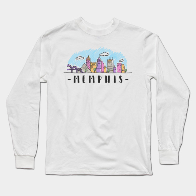 Memphis Tennessee State Skyline Memphis Long Sleeve T Shirt Teepublic