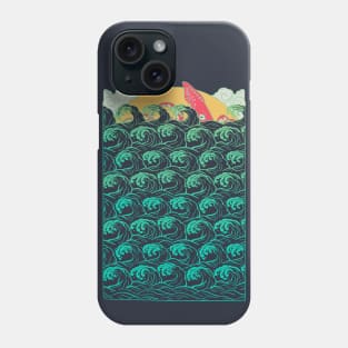 Squid on the waves Phone Case