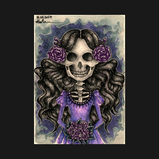 "Lady skeleton" by DrawingsInBloom