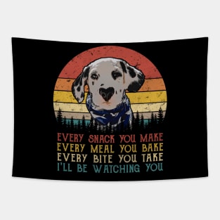 Retro Dalmatian Every Snack You Make Every Meal You Bake Tapestry