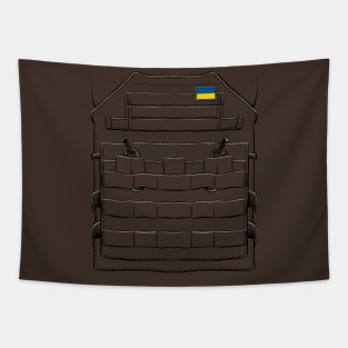 Ukraine Military Plate Carrier design Tapestry