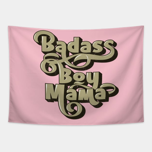 Badass Boy Mama Tapestry by Sideways Tees