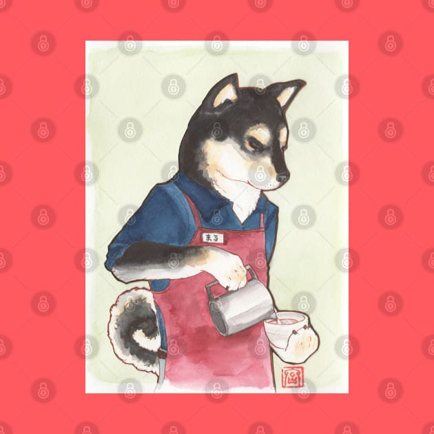 Barista Shiba by aMIYAKOm