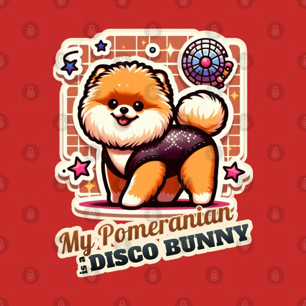 Pomeranian Disco Bunny by k9-tee