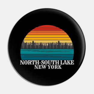 North-South Lake New York Pin