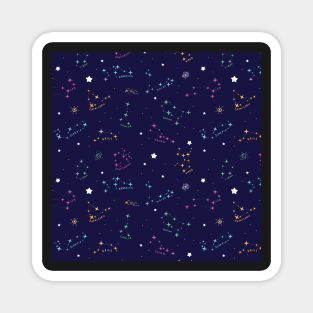 Zodiac Signs Pattern Constellation Magnet