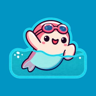 Swimming baby - kawaii art T-Shirt