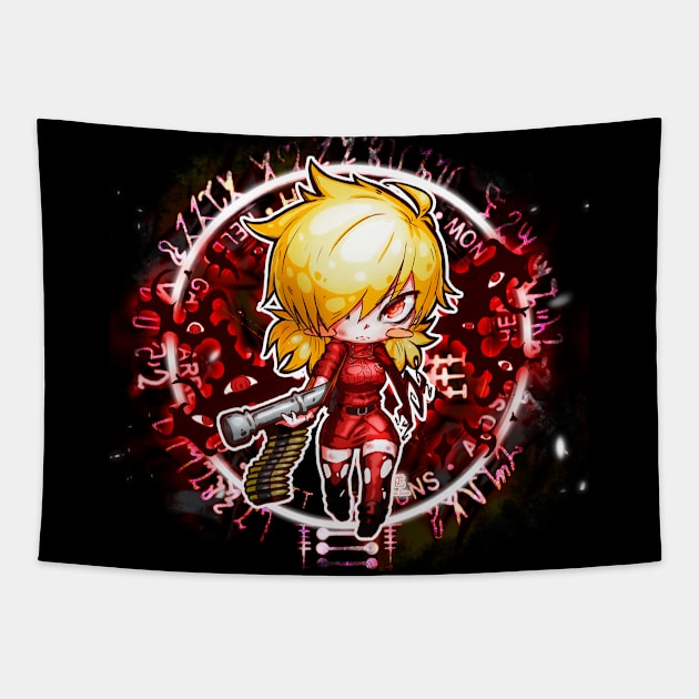 Vampire Gun Girl Tapestry by Jesse_Dixium