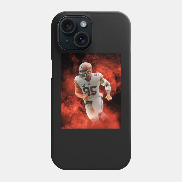 Myles Garrett Cleveland Sports Art Phone Case by JRoseGraphics
