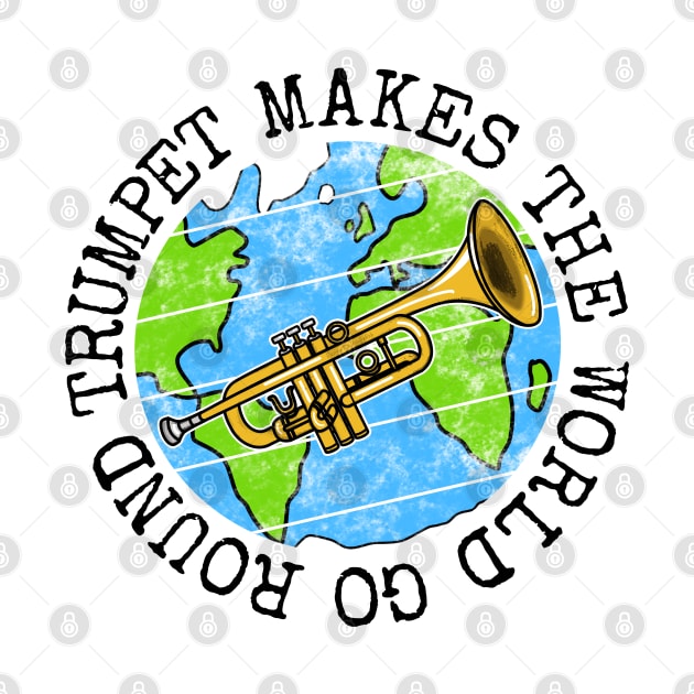 Trumpet Makes The World Go Round, Trumpeter Earth Day by doodlerob