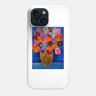 Some mixed flowers with metallic gold vase Phone Case