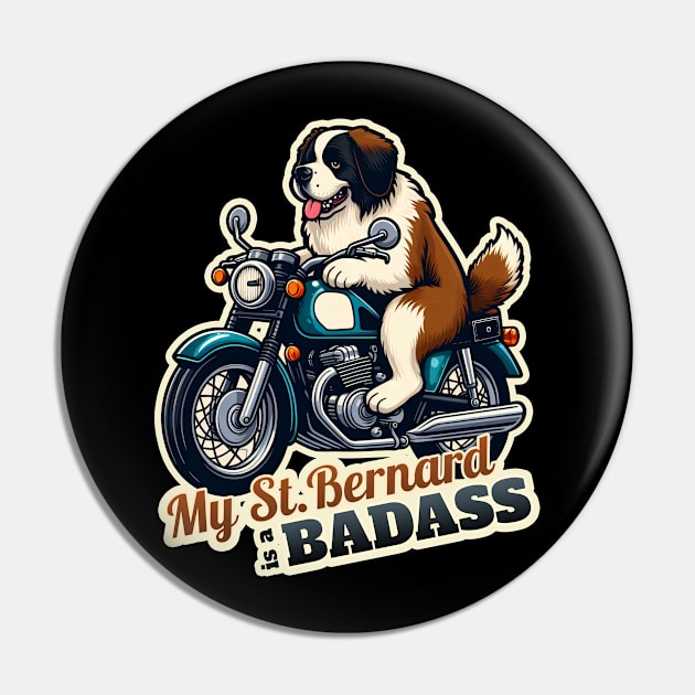 St. Bernard biker Pin by k9-tee