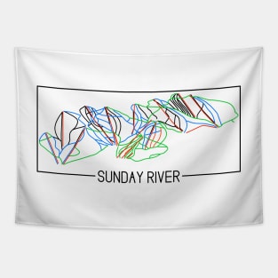 Sunday River Colored Trail Map Tapestry