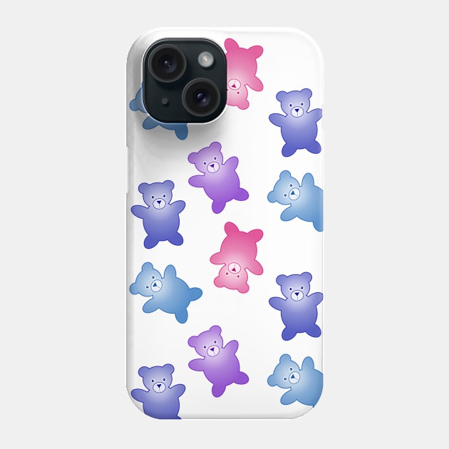 Tumbling Teddy Bears Phone Case by AntiqueImages