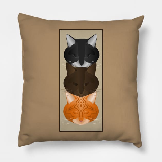 Kitty Totem Pillow by FunkilyMade