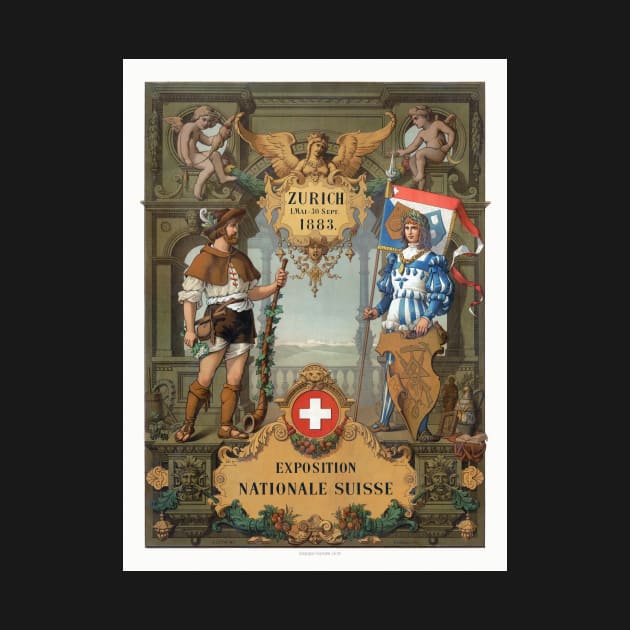 Zurich 1883 Exposition Nationale Suisse Vintage Poster by vintagetreasure